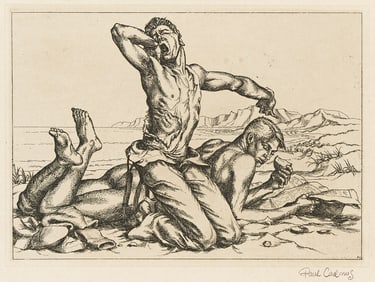 PAUL CADMUS (1904 - 1999) Two Boys on a Beach #1.
