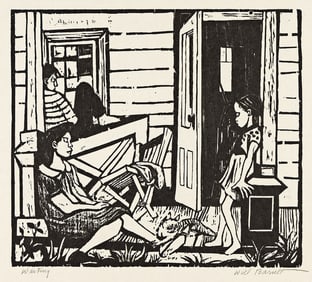 WILL BARNET (1911 - 2012) Waiting/The Porch.