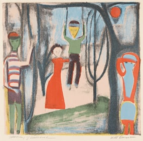 WILL BARNET (1911 - 2012) Memory of Childhood.