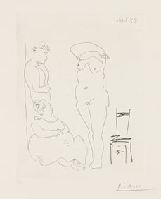 PABLO PICASSO (1881 - 1973) Personnages et Nu.