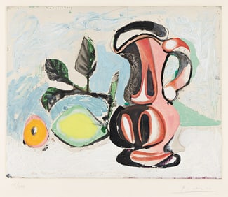 PABLO PICASSO (AFTER) Nature morte au citron et au pichet rouge.