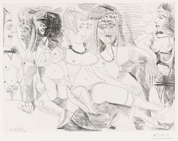 PABLO PICASSO (1881 - 1973) Séries 156:145 (La Maison Tellier, filles entre elles).