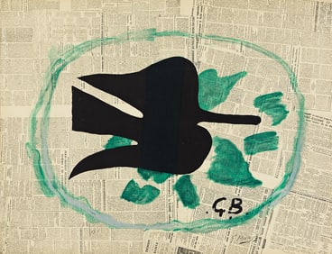 GEORGES BRAQUE (1882 - 1963) L'oiseau dans le feuillage.