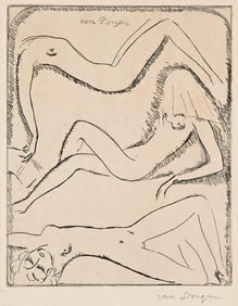 KEES VAN DONGEN (1877 - 1968) Three Reclining Female Nudes.