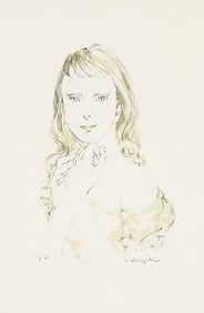 LÉONARD TSUGUHARU FOUJITA (1886 - 1986) Fillette en buste.