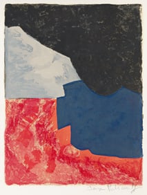 SERGE POLIAKOFF (1900 - 1969) Composition rouge, grise et noire.