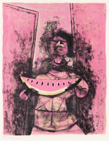 RUFINO TAMAYO (1899 - 1991) Mujer con Sandia.