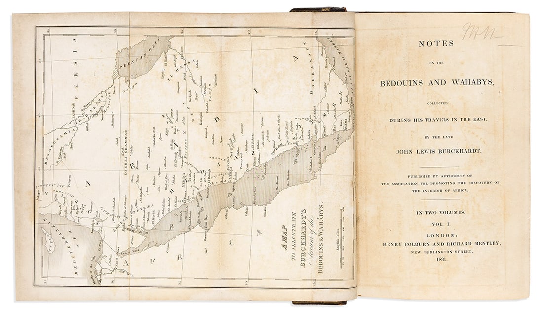 Burckhardt, Johann Ludwig (1784-1817) Notes on the Bedouins and Wahabys, Collected during his Trave (1 of 1)