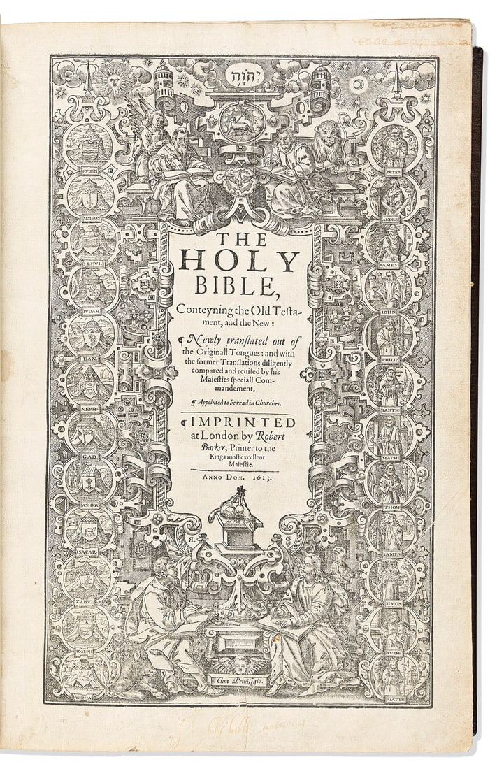 Bible in English, King James Translation, Fourth Folio. The Holy Bible, Conteyning the Old Testament (1 of 2)