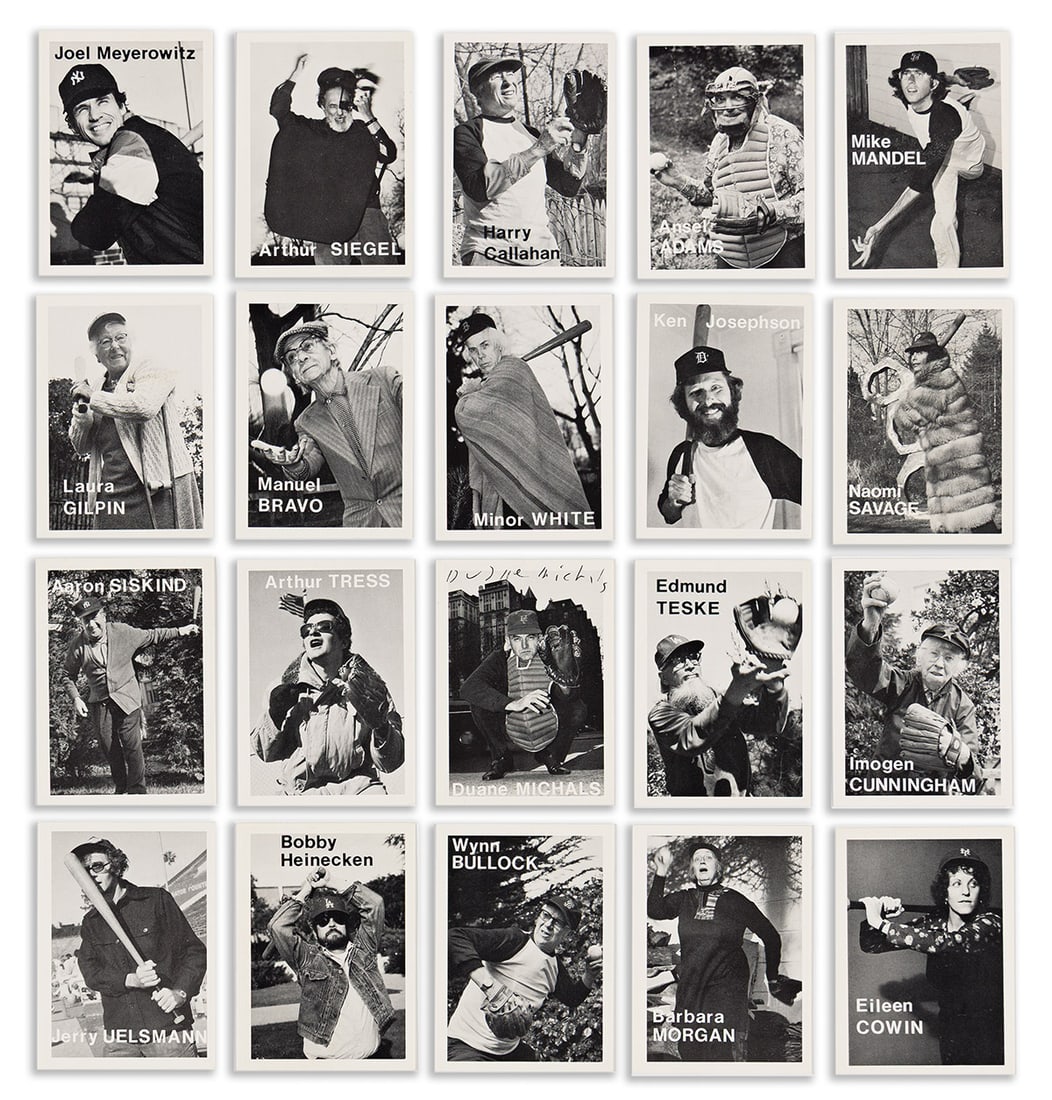 MIKE MANDEL (1950- ) Complete set of 134 Baseball Photographer Trading Cards. 1975.: MIKE MANDEL (1950- ) Complete set of 134 Baseball Photographer Trading Cards. 1975. Each a lithographic reproduction of a prominent personality in the photographic community, including Barbara Morgan,
