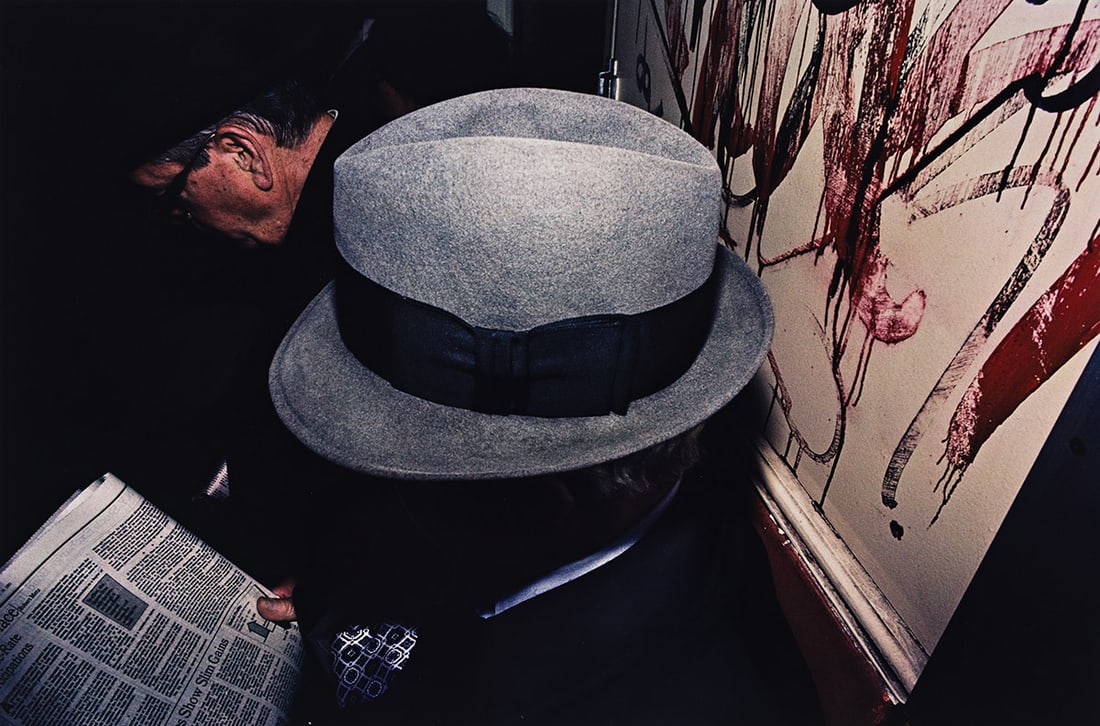 BRUCE DAVIDSON (1933- ) Untitled (Subway, New York). 1980.: BRUCE DAVIDSON (1933- ) Untitled (Subway, New York). 1980. Dye transfer print, the image measuring 14¾x22¼ inches (37.5x56.5 cm.), the sheet 20x24 inches (50.8x61 cm.), with Davidson's signa