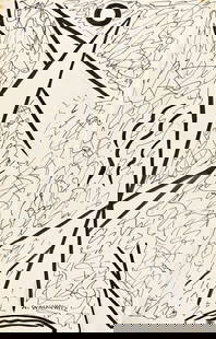 ABRAHAM WALKOWITZ (1878 - 1965, RUSSIAN/AMERICAN) Untitled Abstraction (Six works).: ABRAHAM WALKOWITZ (1878 - 1965, RUSSIAN/AMERICAN) Untitled Abstraction (Six works). i) Pencil on paper, 1919. 152x190 mm; 6x7½ inches. Signed and dated, lower right. Initialed, lower center.