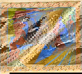 SERGE FÉRAT (1881 - 1958, RUSSIAN/FRENCH) Arlequin de Cirque.: SERGE FÉRAT (1881 - 1958, RUSSIAN/FRENCH) Arlequin de Cirque. Ink and watercolor on paper. 165x178 mm; 6½x7 inches. Signed in ink, lower left. Provenance Private collection