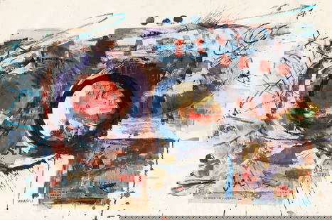 SAM MIDDLETON (1927 - 2015, AMERICAN) Matador.: SAM MIDDLETON (1927 - 2015, AMERICAN) Matador. Gouache, crayon and collage on paper, 1963. 520x785 mm; 20½x31 inches. Signed and dated in ink, lower right. Signed, dated, and inscribed "#25 / Mat