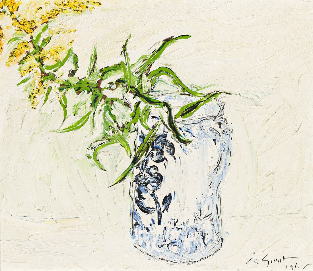 NANNO DE GROOT (1913 - 1963, AMERICAN) Untitled (Still Life).: NANNO DE GROOT (1913 - 1963, AMERICAN) Untitled (Still Life). Oil on plywood panel, 1962. 482x560 mm; 19x22 inches. Signed and dated, lower right. Provenance The artist. Pat de Groot (Patricia Richard