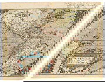 (AMERICAS.) Abraham Ortelius. Americae Sive Novi Orbis, Nova Descriptio.