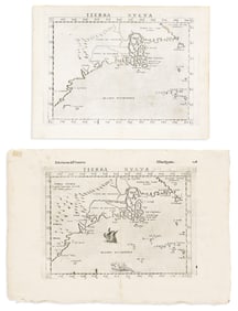 (AMERICAN EASTERN SEABOARD.) Girolamo Ruscelli. Teirra Nueva.