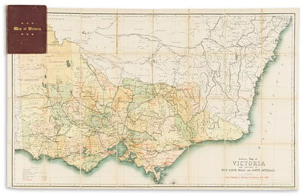 (AUSTRALIA.) Sands & McDougall Limited. Railway Map of Victoria and Portions of New South Wales and