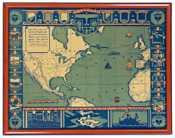 (AVIATION -- PICTORIAL.) Amy Drevenstedt. The Flight of Charles A Lindbergh from New York to Paris