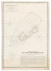 (BERMUDA.) William Hooker. Bermudas, Drawn from Actual Surveys, and Improved by Blunt's Coast Pilot.