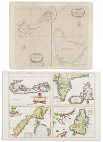 (BERMUDA -- CARIBBEAN ISLANDS.) Group of 7 seventeenth-to-nineteenth-century engraved maps.