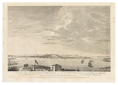 (BOSTON.) Thomas Pownall, after. A View of the City of Boston the Capital of New England, in North