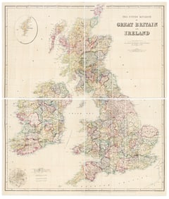 (BRITISH ISLES.) Edward Stanford. The United Kingdom of Great Britain and Ireland. Published Under