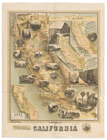 (CALIFORNIA.) E. McD. Johnstone. The Unique Map of California.