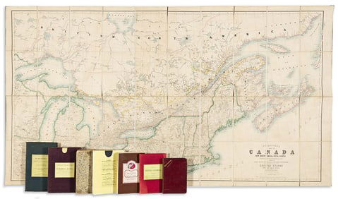 (CASE MAPS.) Group of 8 miscellaneous nineteenth-and-twentieth-century folding maps.