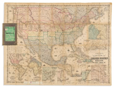 (CIVIL WAR.) Joseph Hutchins Colton. Colton's Rail-Road and Military Map of the United States,