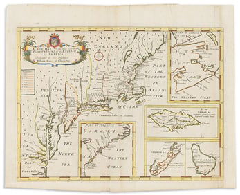 (COLONIAL NORTH AMERICA.) Edward Wells. A New Map of the Most Considerable Plantations of the