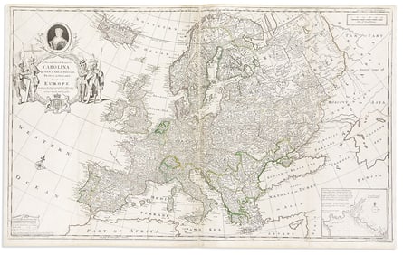 (EUROPE.) Herman Moll. To Her Most Sacred Majesty Carolina Queen of Great Britain, France & Ireland,
