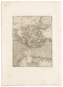 (GREECE.) Donato Bertelli; and Giovanni Francesco Camocio. L'Arcipelago con il stretto di