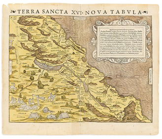 (HOLY LAND.) Sebastian Munster. Terra Sancta XVI Nova Tabula.