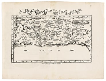 (HOLY LAND.) Laurent Fries. Tabula Terre Sanctae.