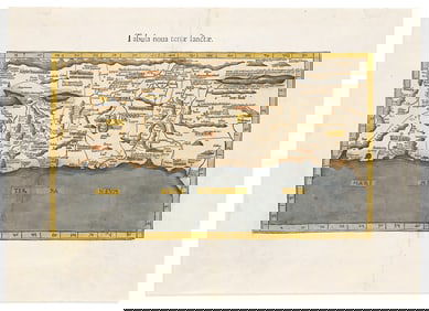 (HOLY LAND.) Laurent Fries. Tabula Nova Terrae Sanctae.