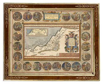 (HOLY LAND.) Abraham Ortelius. Abrahami Patriarchae Peregrinatio et Vita.