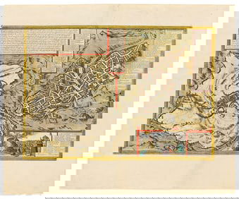 (HOLY LAND.) Johannes Janssonius; after Braun and Hogenberg. Hierosolyma, Clarissima Totius Orientis