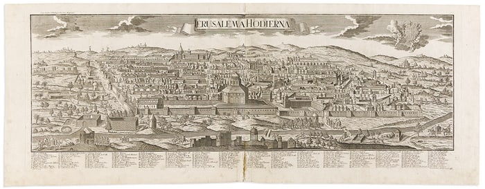 (JERUSALEM.) Georg Balthasar Probst. Ierusalema Hodierna.