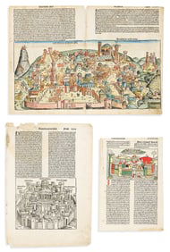 (JERUSALEM.) Group of 10 fifteenth-to-nineteenth-century views of the city.