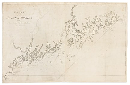(MAINE.) John Norman, engraver. A Chart of the Coast of America from Wood Island to Good Harbour.