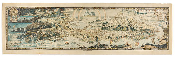 (MAKE BELIEVE.) Bernard Sleigh. An Anciente Mappe of Fairy Land Newly Discovered and Set Forth.