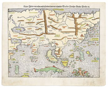 (MÜNSTER -- ASIA.) Sebastian Münster. Neuw India / Mit Vilen Anstossenden Lendern /