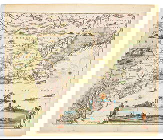 (NEW ENGLAND.) Nicholas Visscher. Novi Belgii Novaeque Angliae nec non Partis Virginiae Tabula.