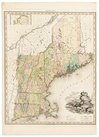 (NEW ENGLAND.) Henry Schenk Tanner. Map of the States of Maine, New Hampshire, Vermont,