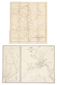 (NEW HAMPSHIRE.) Two scarce nineteenth-century town plans.