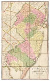 (NEW JERSEY.) Thomas Gordon. A Map of the State of New Jersey with Part of the Adjoining States