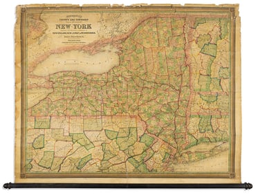 (NEW YORK.) James Hamilton Young; and Samuel Augustus Mitchell. Mitchell's County and Township Map
