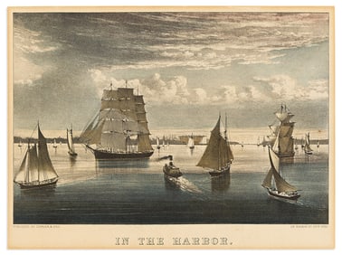 (NEW YORK CITY.) Currier & Ives. In The Harbor.