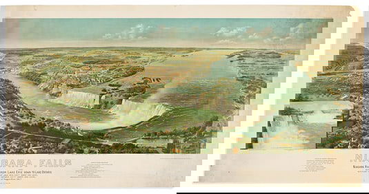 (NIAGARA FALLS.) American Fine Art Company. Niagara Falls and Niagara River from Lake Erie Down to